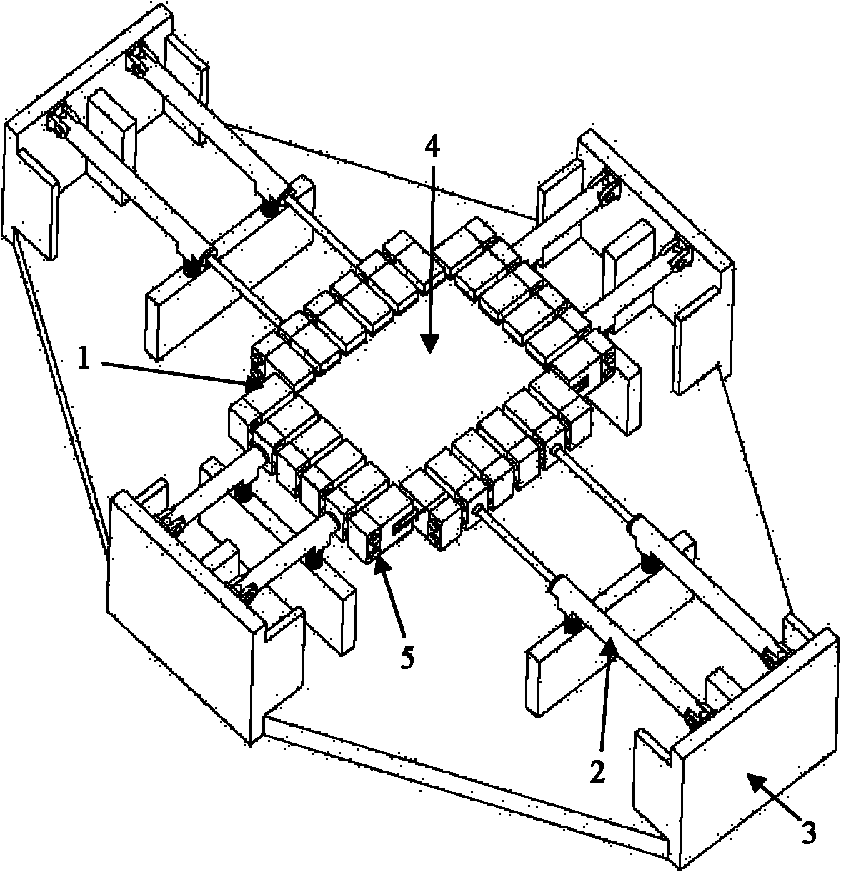 Flexible side drawing device for forming panel veneer