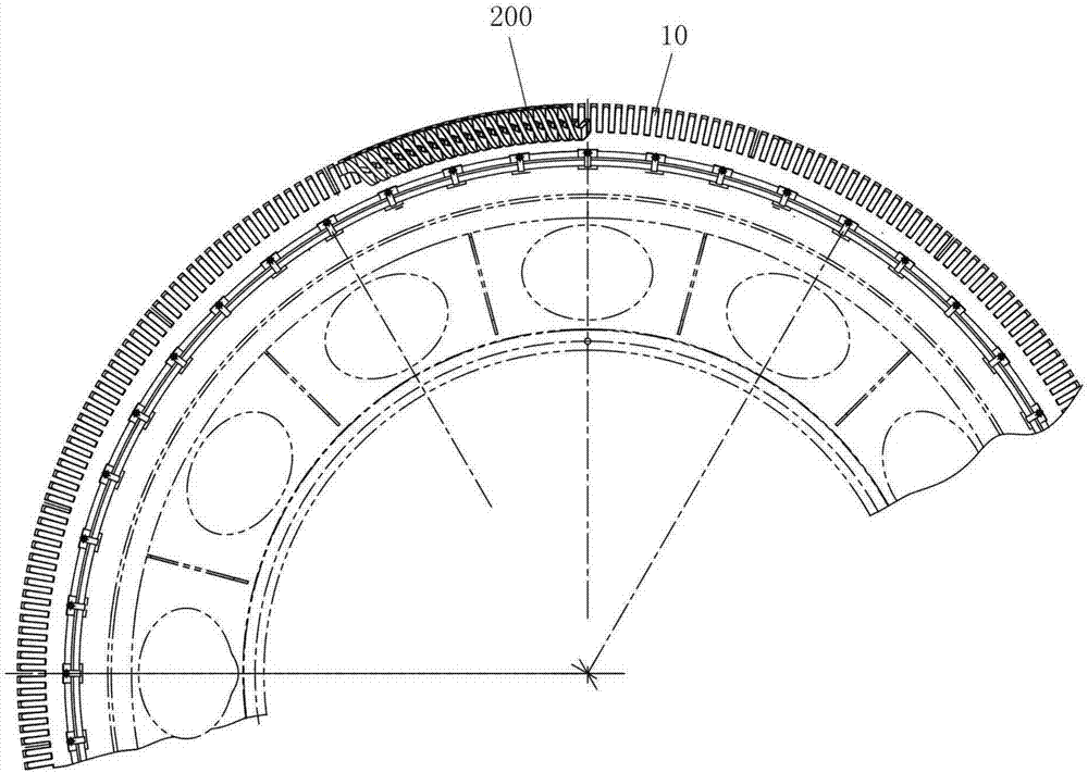 Ferromagnetic lamination sheet, motor, magnetic conductive part and winding structure of motor, and wind generating set