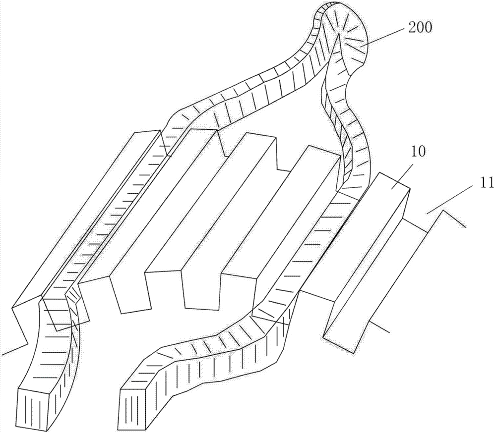 Ferromagnetic lamination sheet, motor, magnetic conductive part and winding structure of motor, and wind generating set