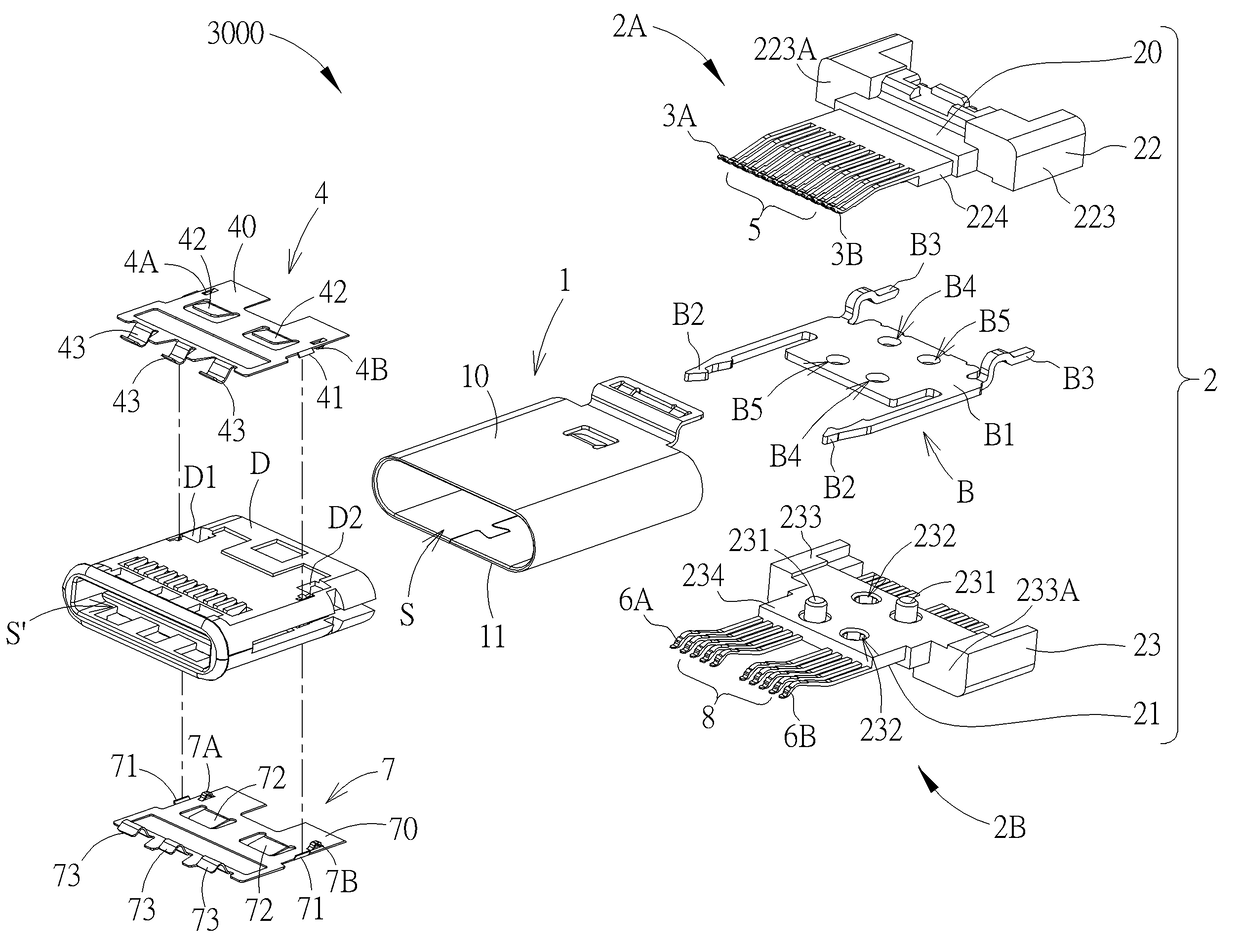 Electrical plug connector with shielding and grounding features