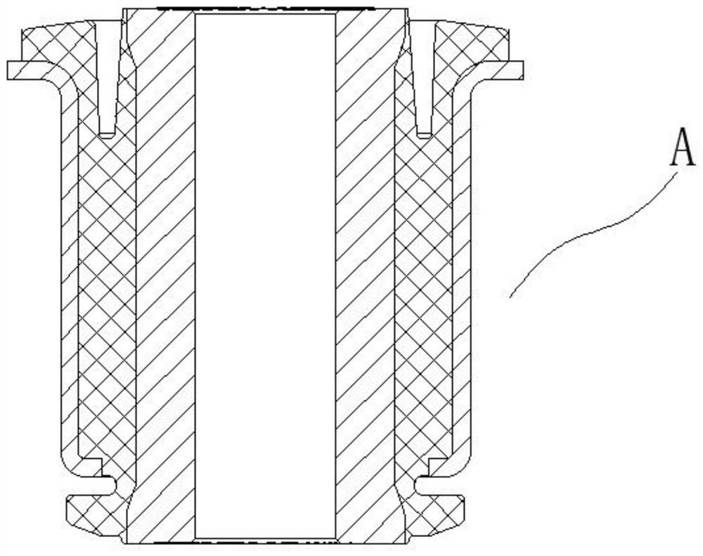 Combined control arm bushing with reinforcing mechanism