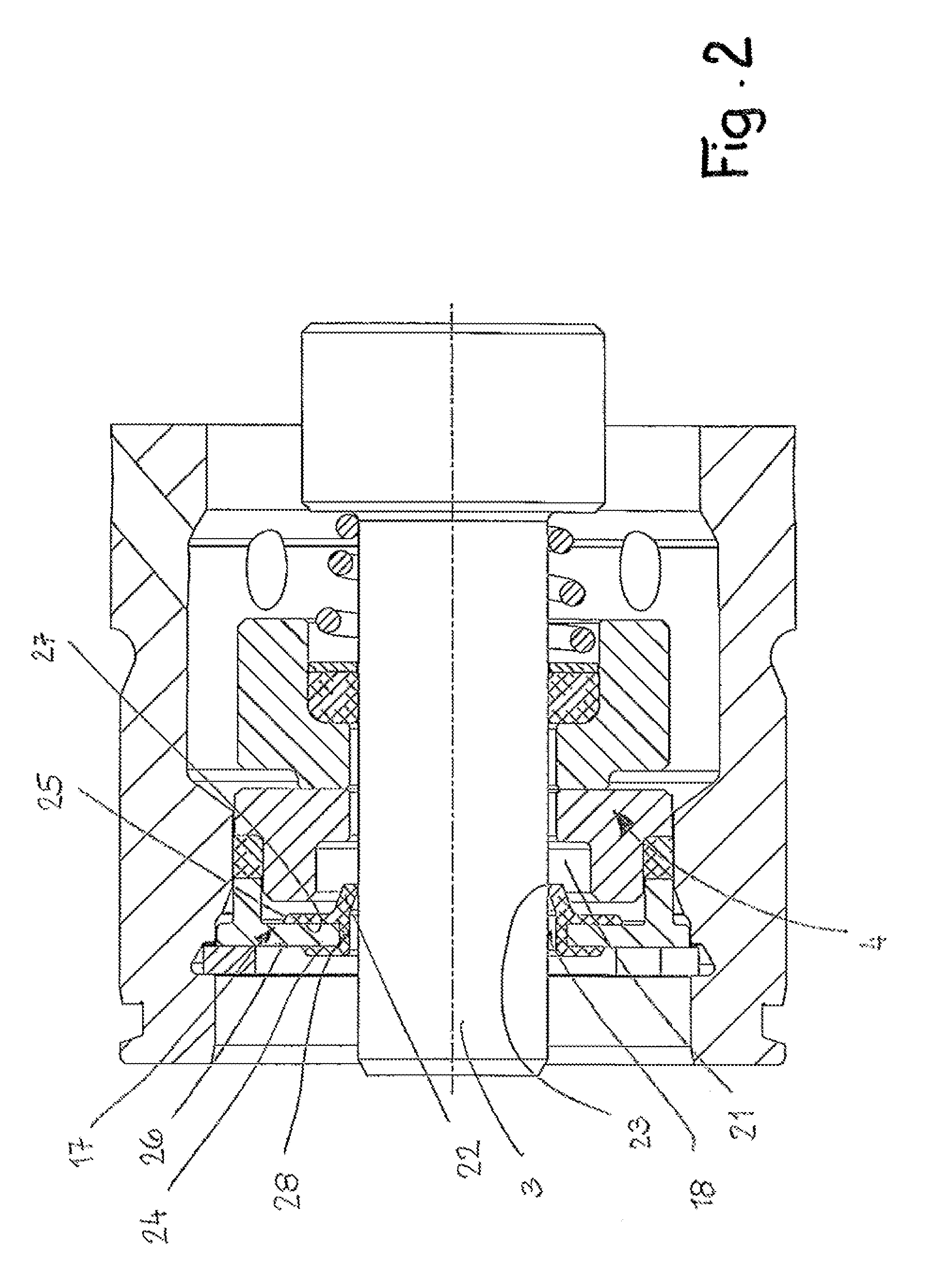 Seal arrangement, especially for high pressure applications, preferably for use in CO.sub.2 compressors