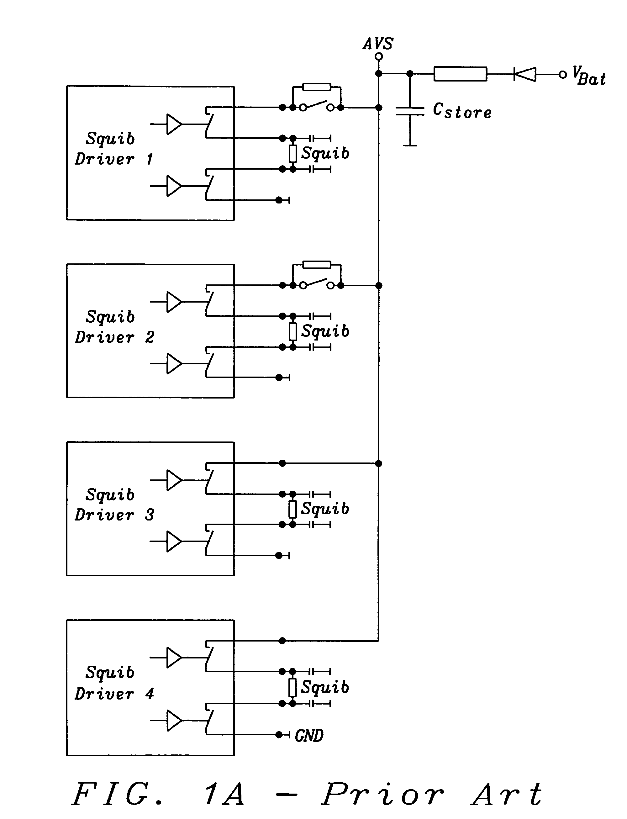 Squib driver for airbag application