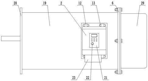 Variable-frequency integrated three-phase asynchronous motor