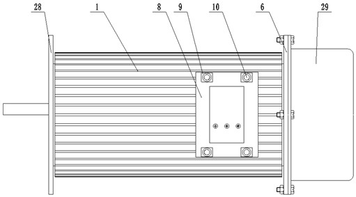 Variable-frequency integrated three-phase asynchronous motor