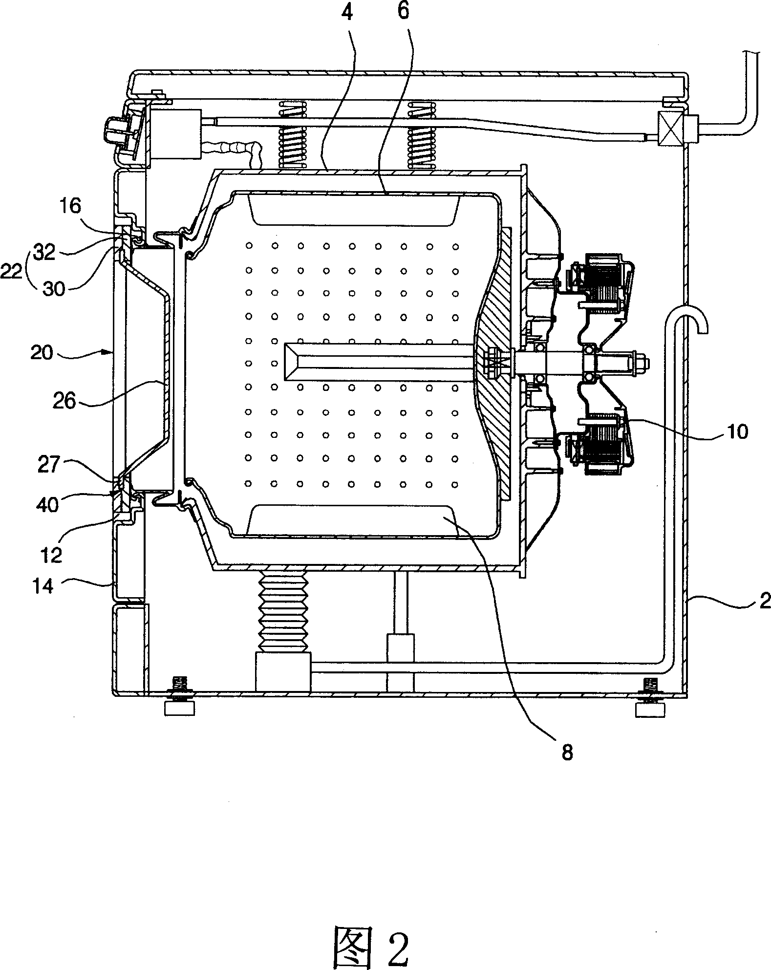 Drum washer door