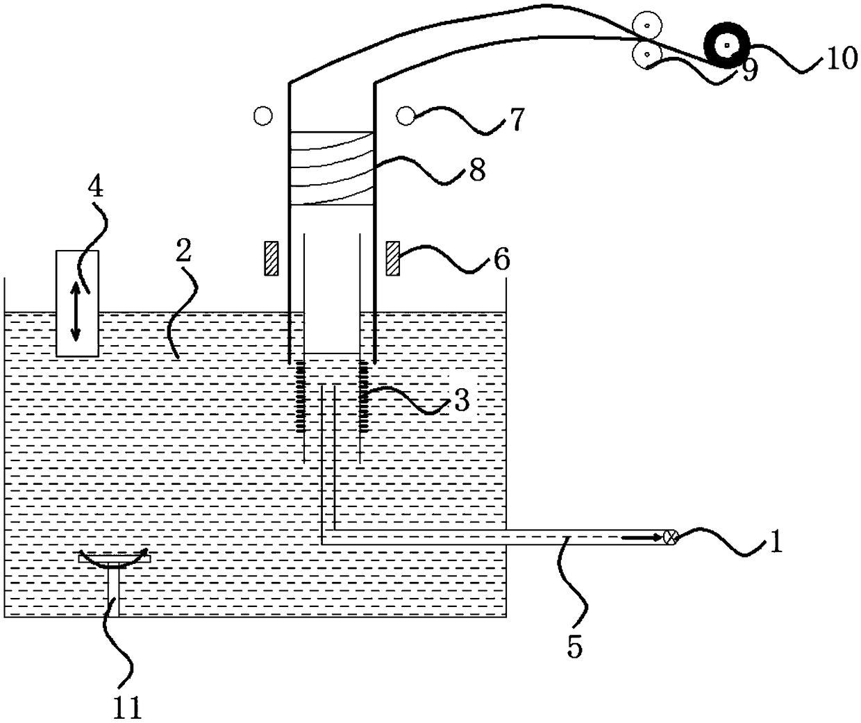 Apparatus used for manufacturing non-woven fabric through blended fiber solution