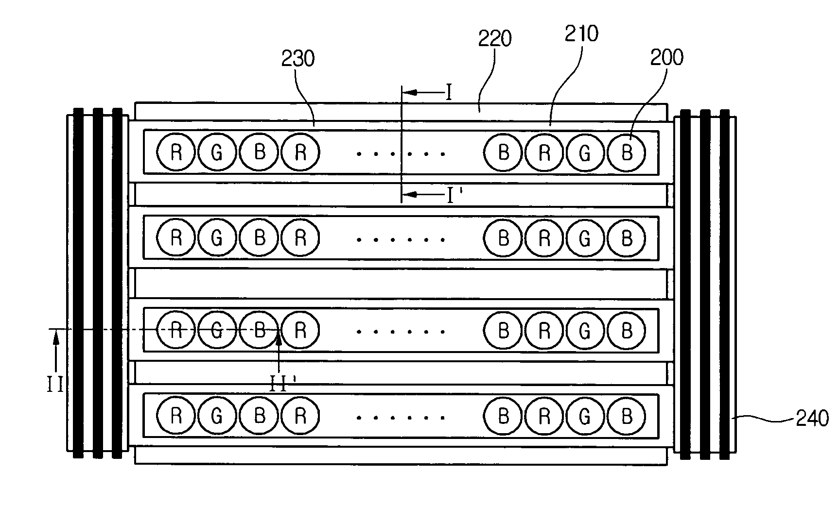 LED backlight unit including cooling structure