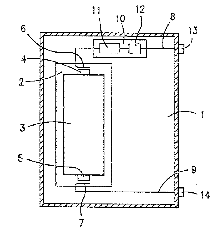 Assembly with a housing