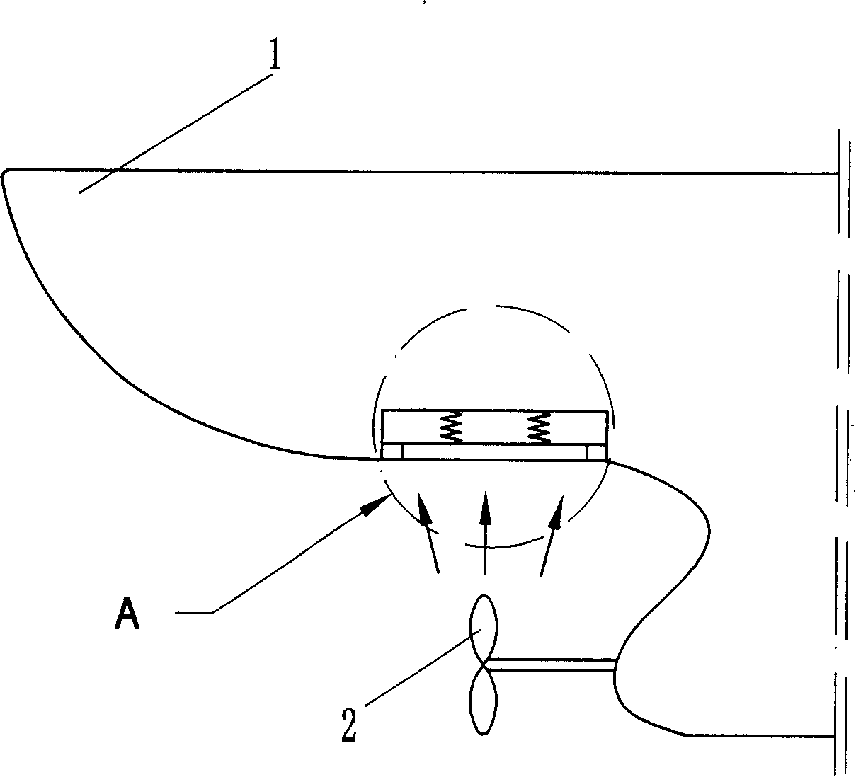 Boat hull surface buffering shock-absorbing device