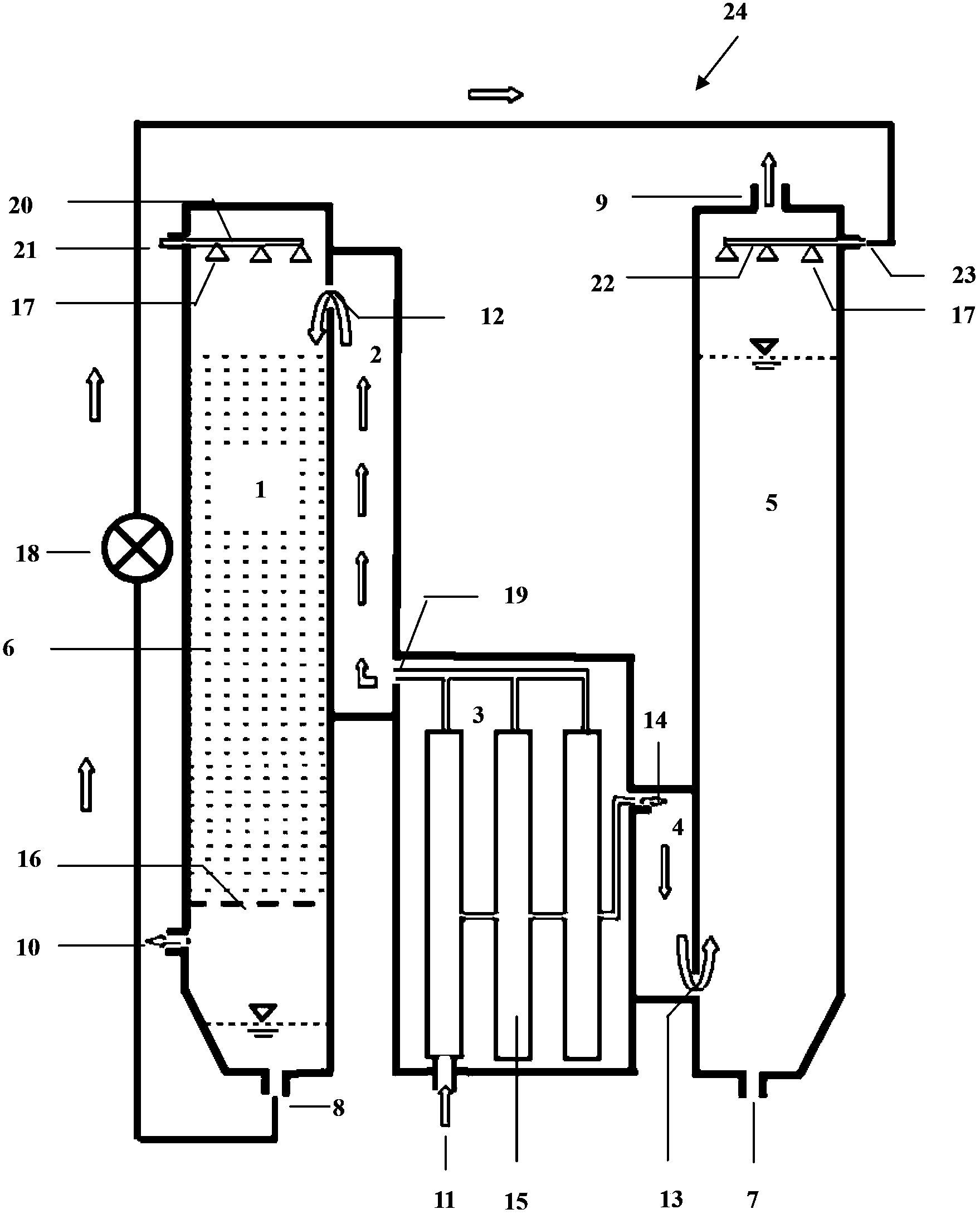 Integrated equipment and method for coprocessing methane and malodorous substances