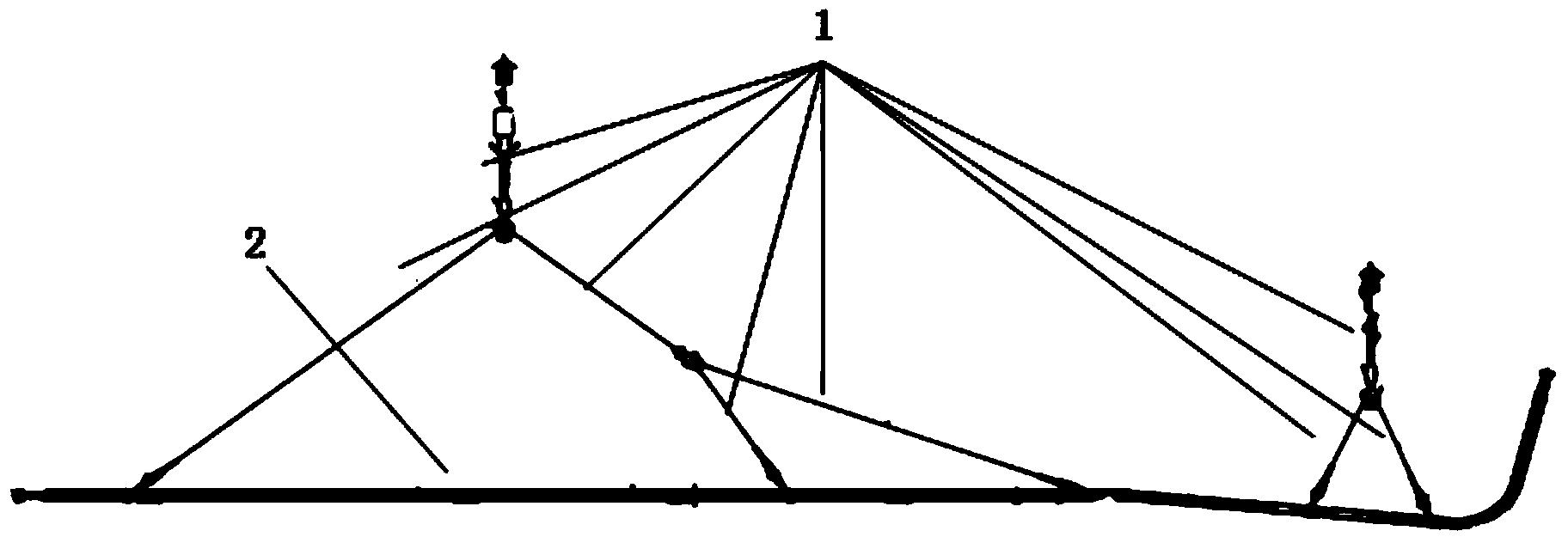 Method for utilizing two cranes on saturation diving support vessel to mount vertical pipe