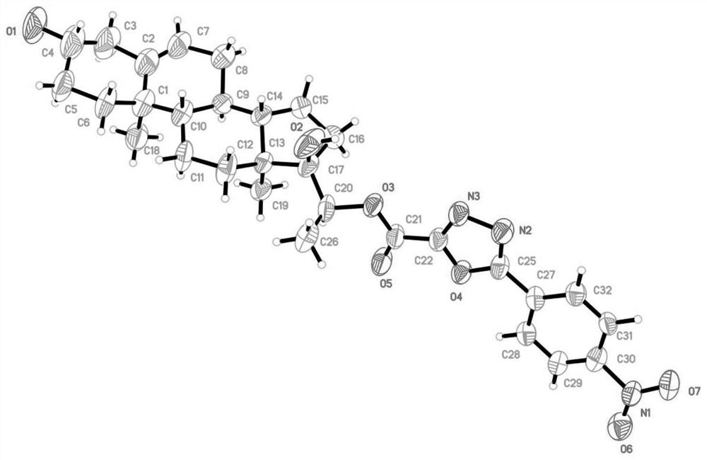 Oxazolyl steroid derivative as well as synthesis method and application thereof