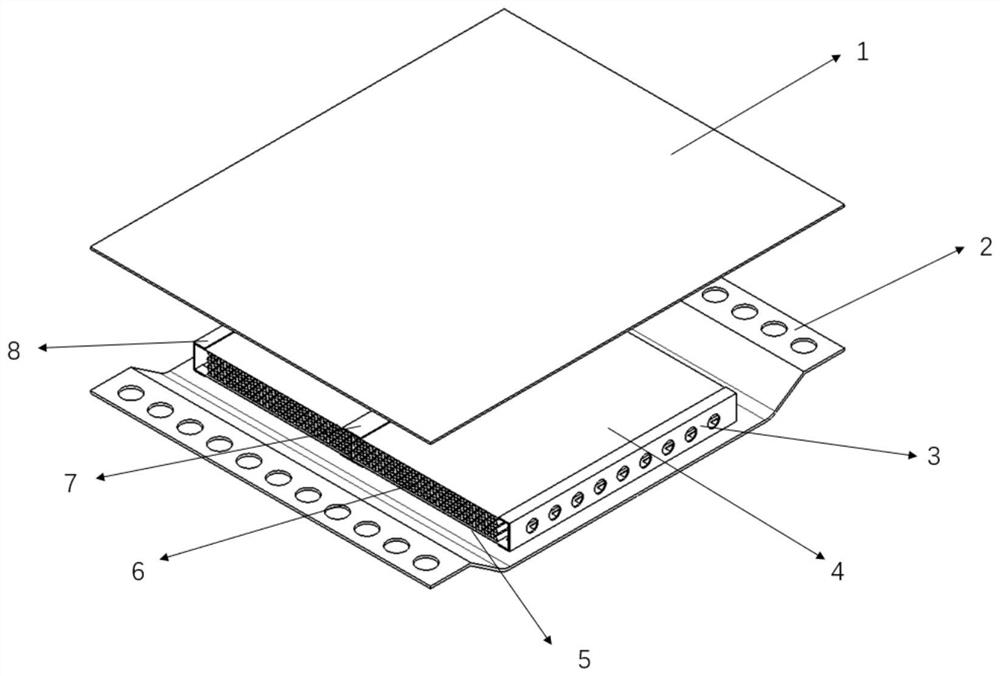 Bottom protection structure containing negative-Poisson-ratio honeycomb material