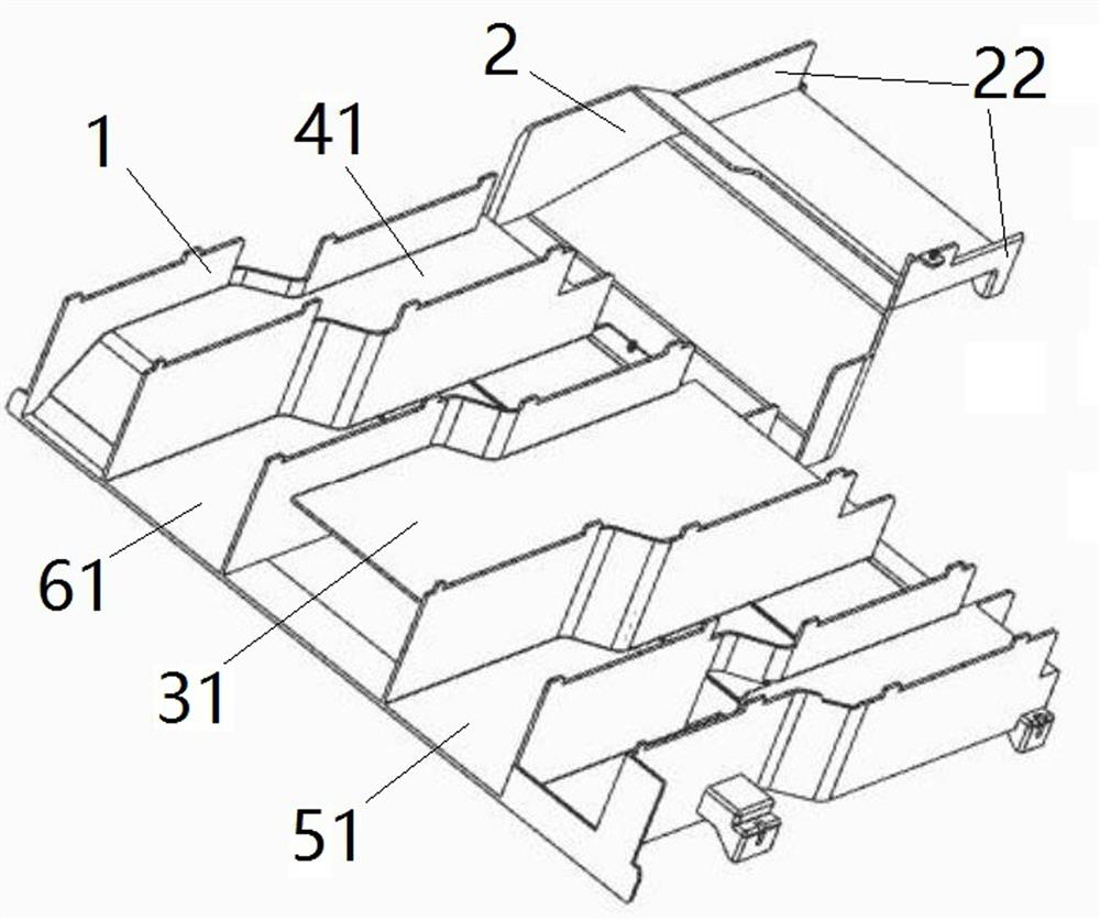 A rear hard disk heat dissipation structure