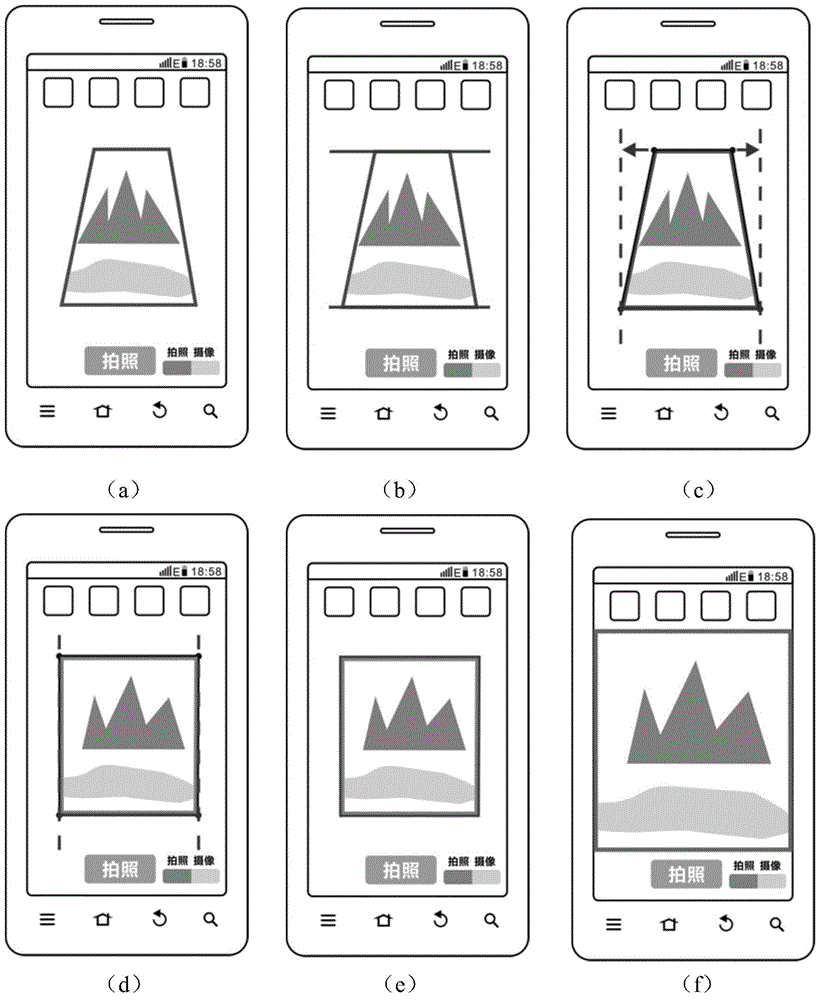 Method and device for correcting photographing inclination of photographed object and mobile terminal