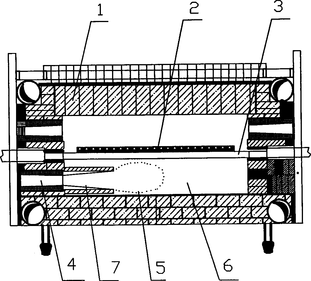 Method for solving section temperature difference of broad kiln