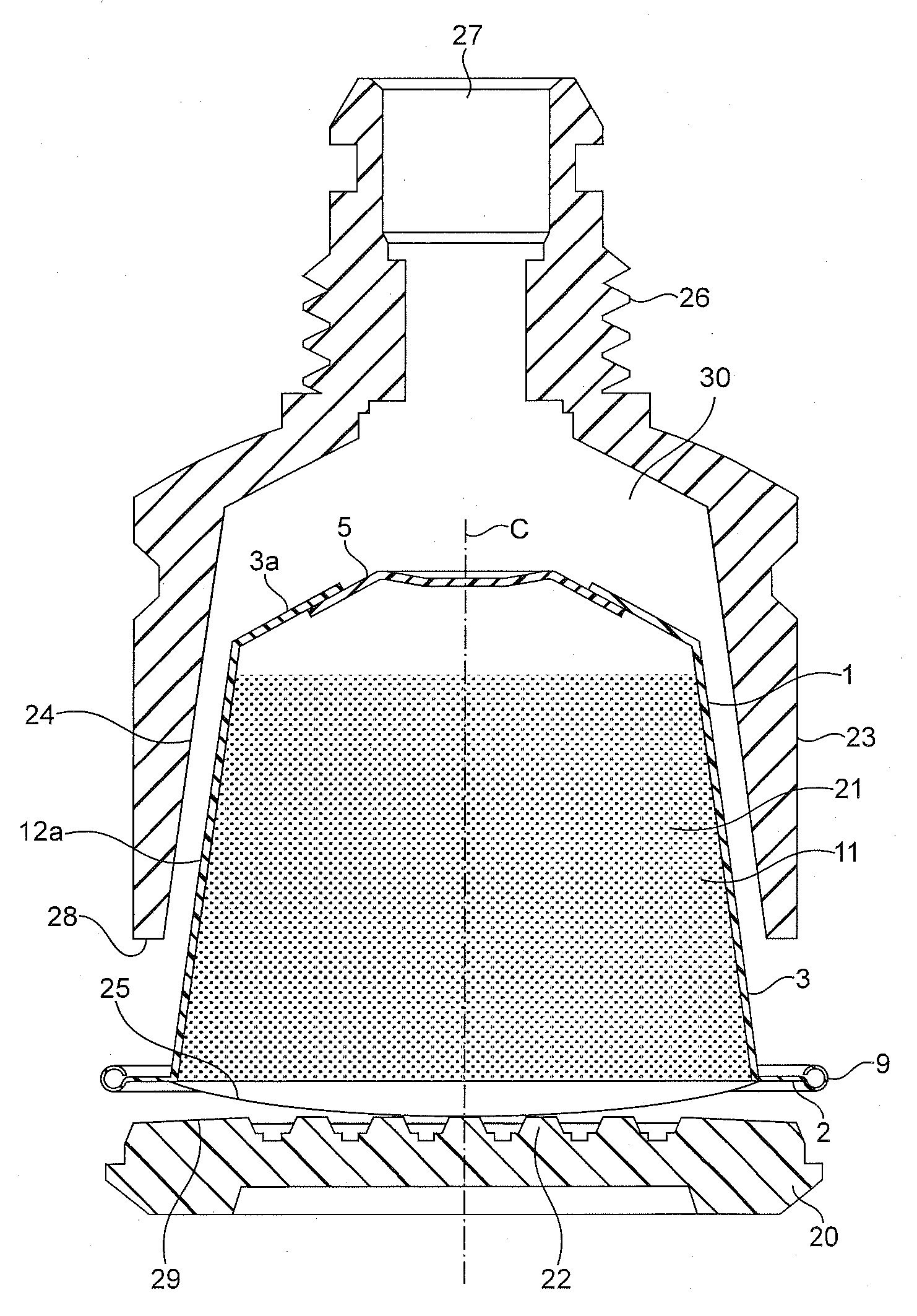 Capsule with delaminatable injection means