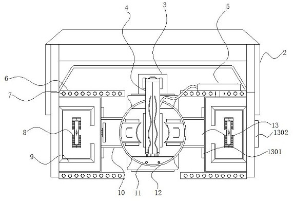 Automobile key battery mounting groove flatness detection device with rotating mechanism