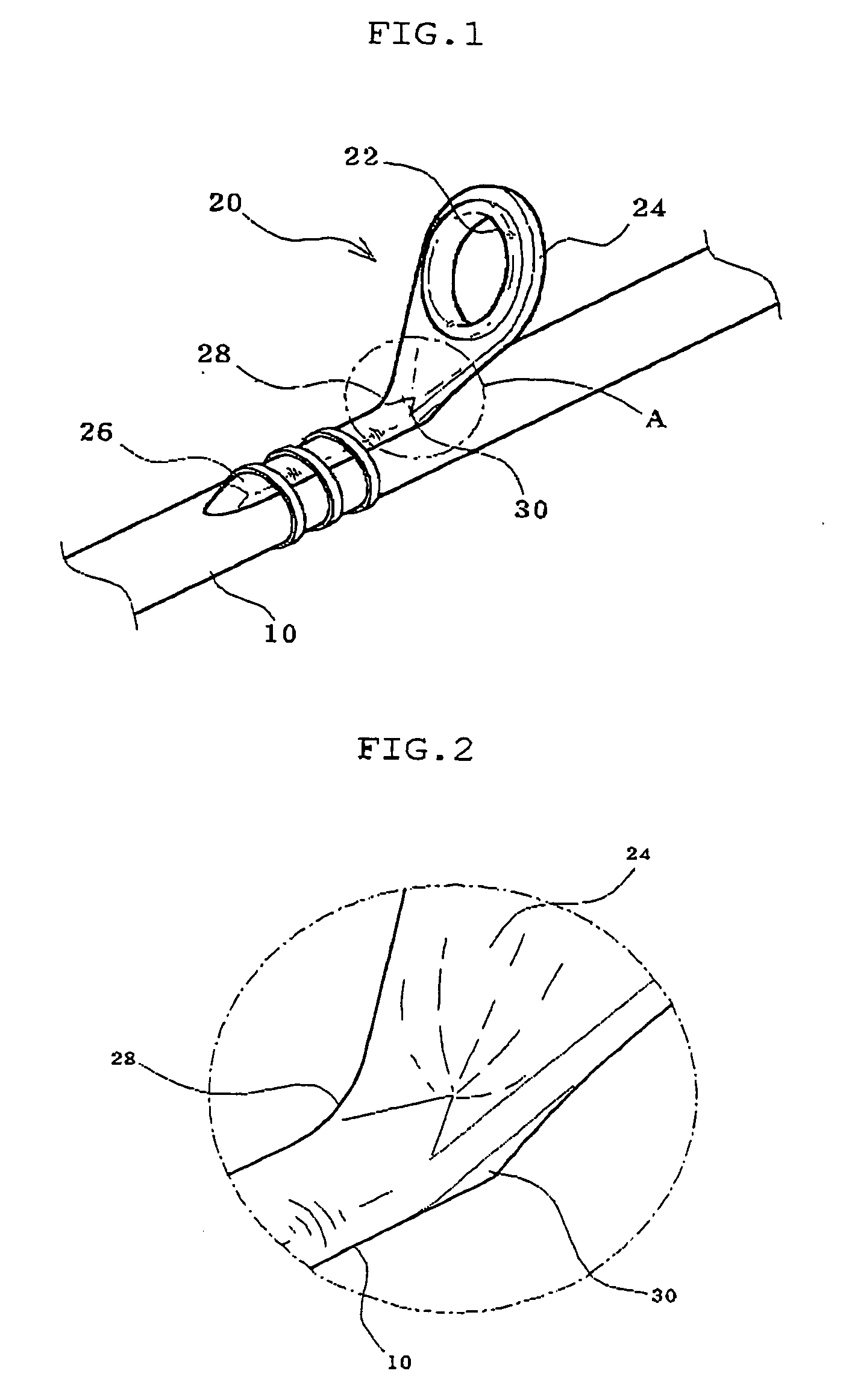 Structure of single fishing line guide for fishing rod