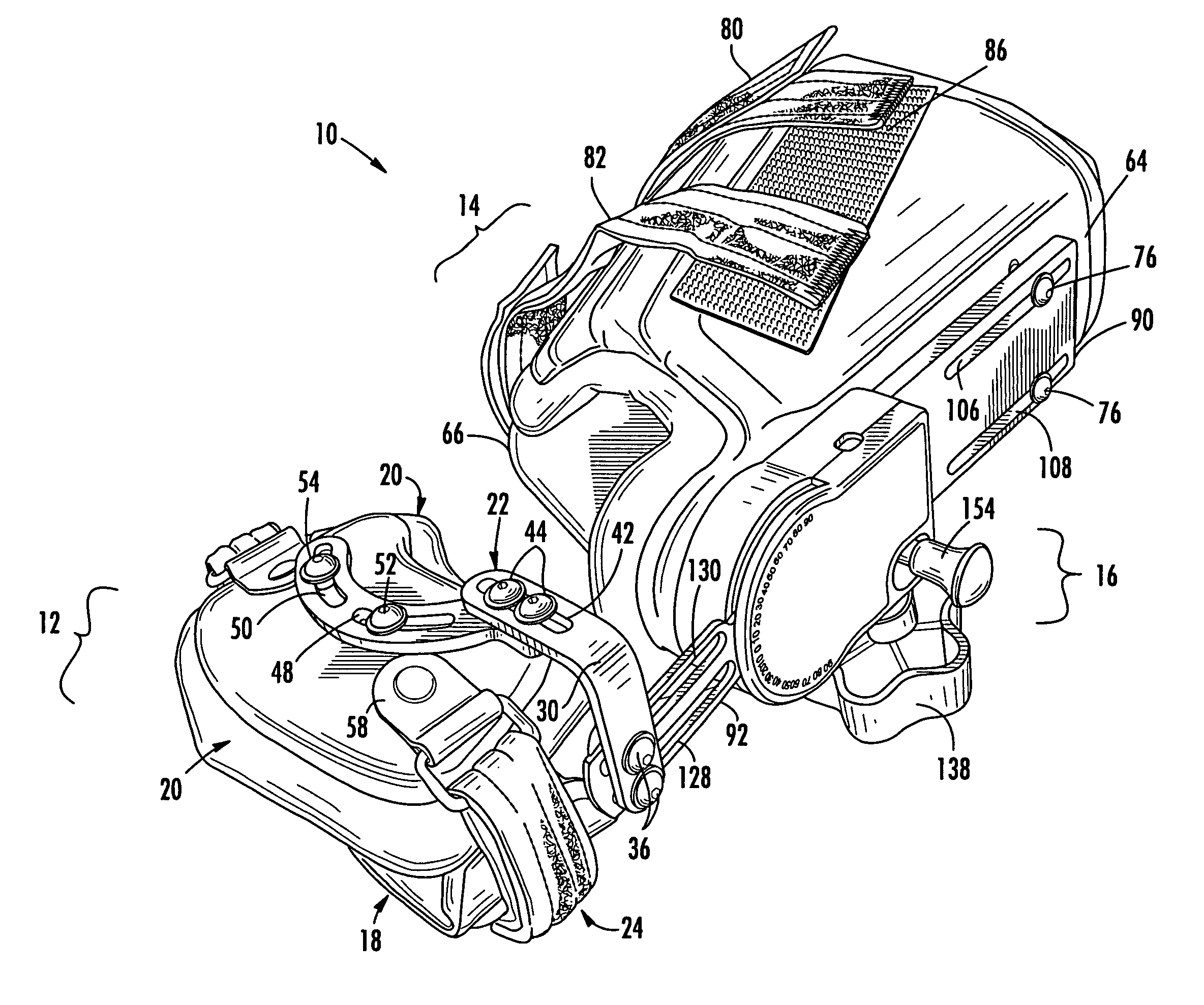 Brace with worm gear