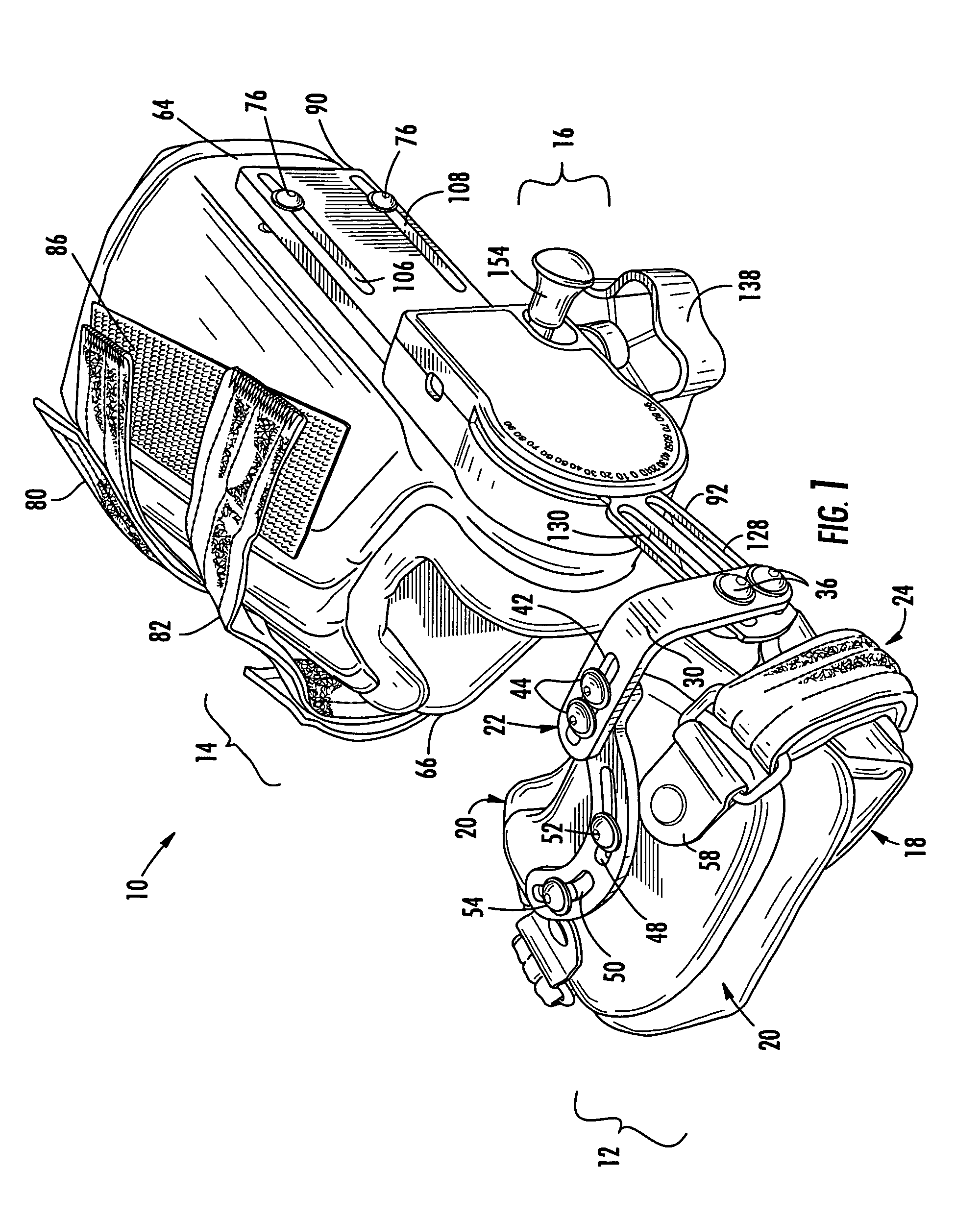 Brace with worm gear