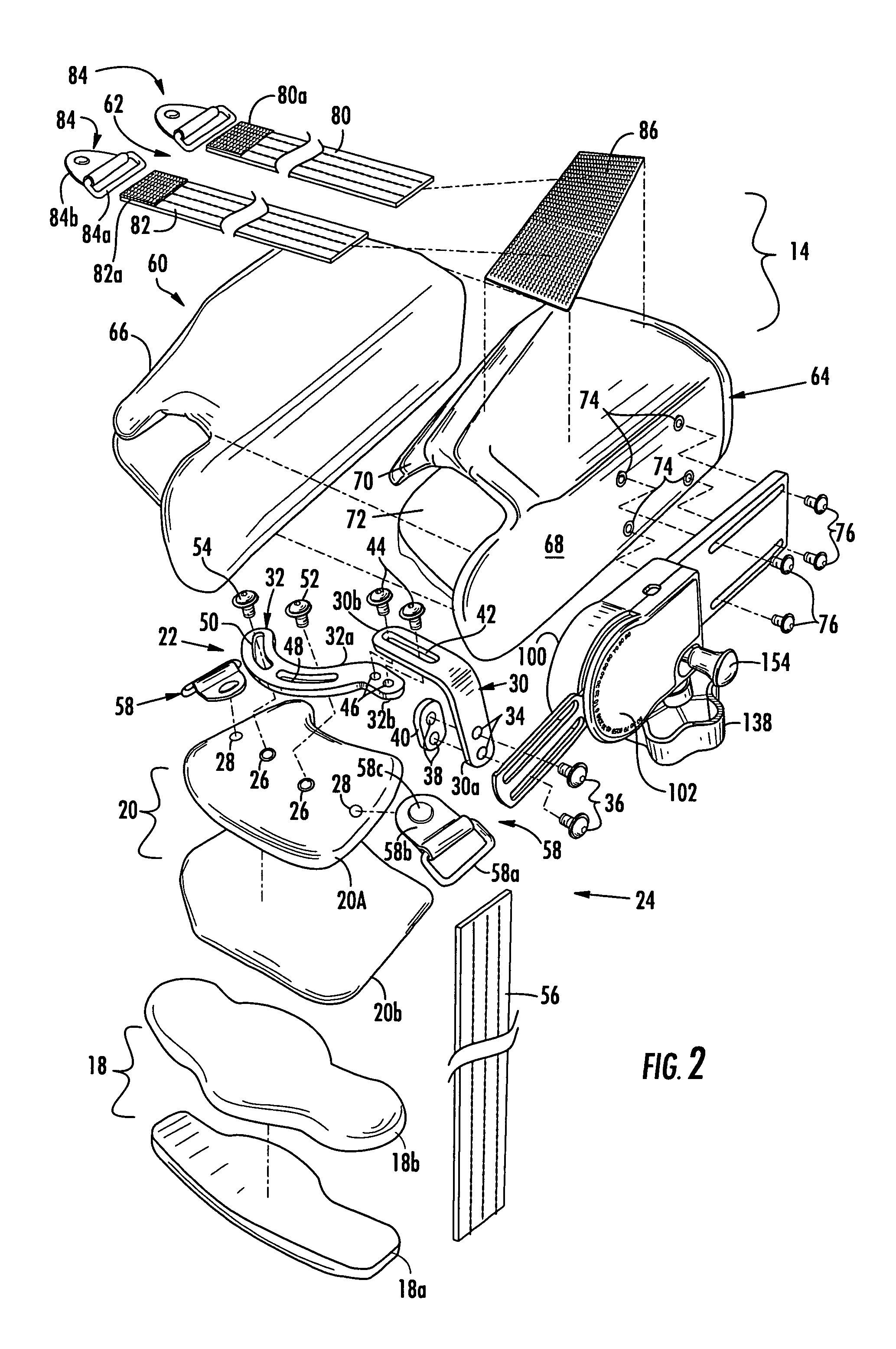 Brace with worm gear