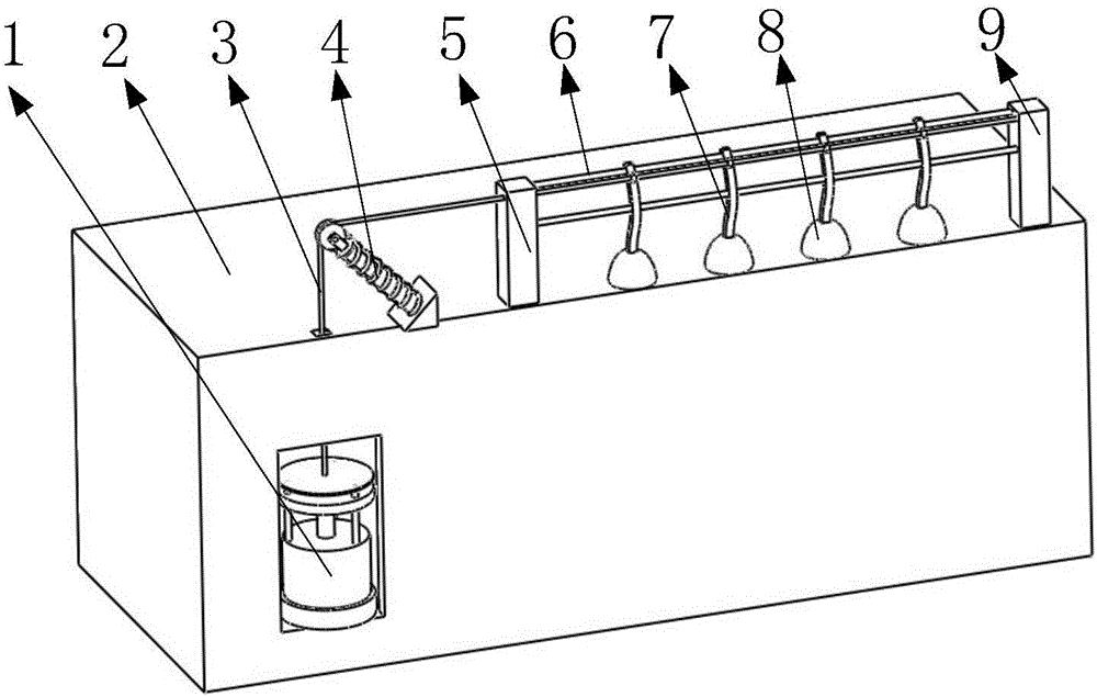 Safety road pillar based on weight block buffering