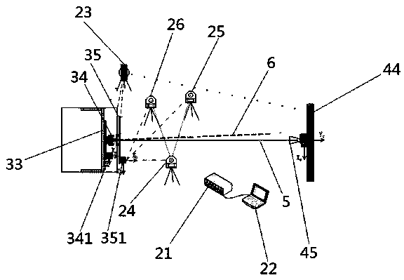 Electrical axis optical calibration system of spaceborne microwave tracking-pointing radar and calibration method thereof