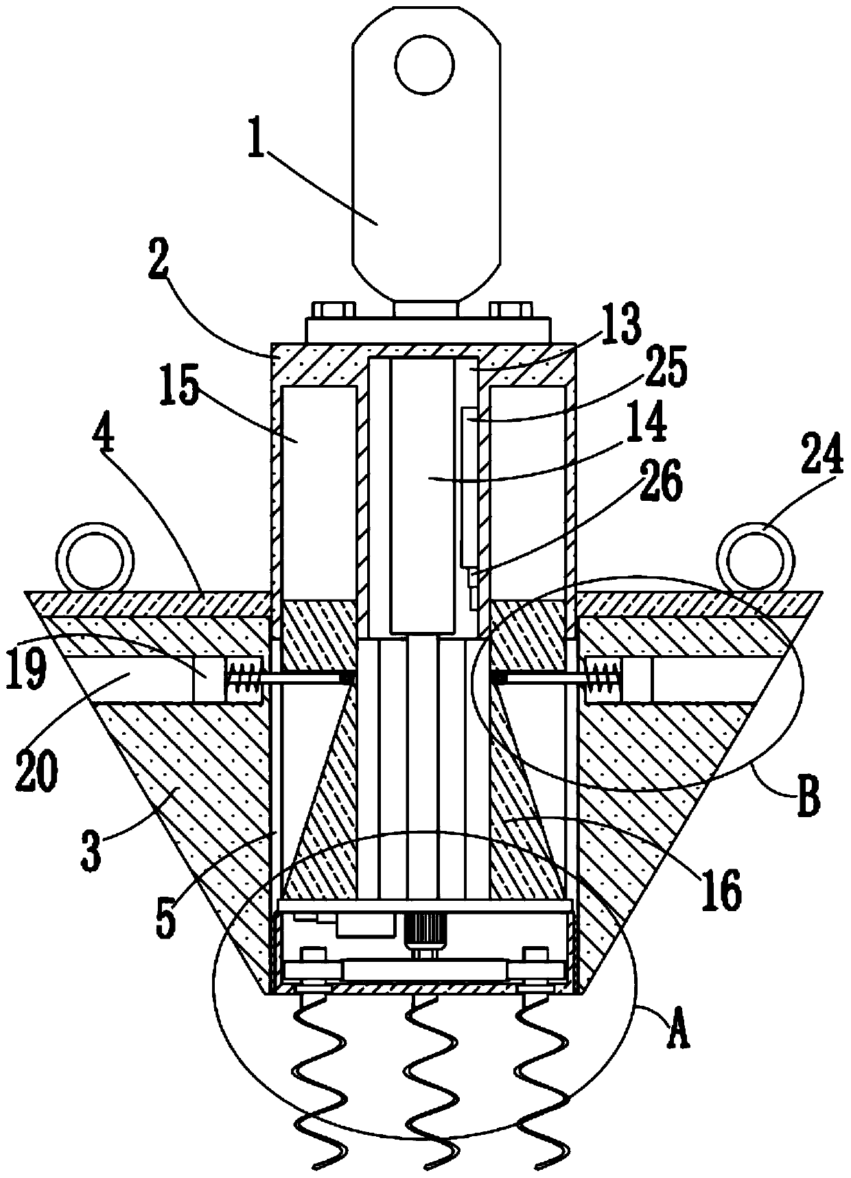 Portable water flow velocity measuring device for water conservancy detection