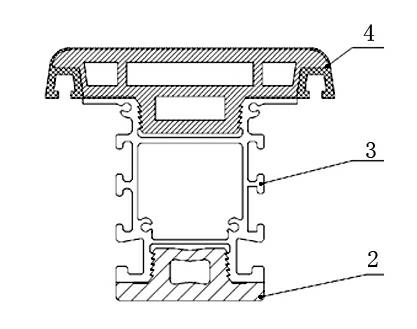 Wood-plastic co-extruded section for doors and windows