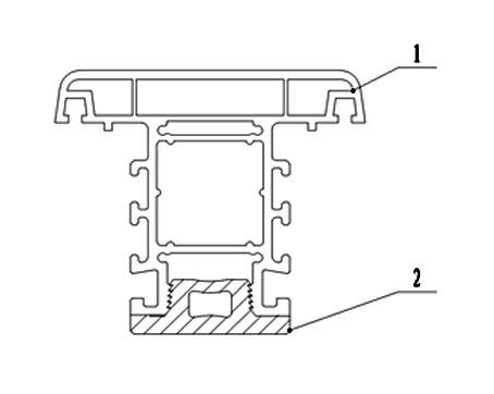 Wood-plastic co-extruded section for doors and windows