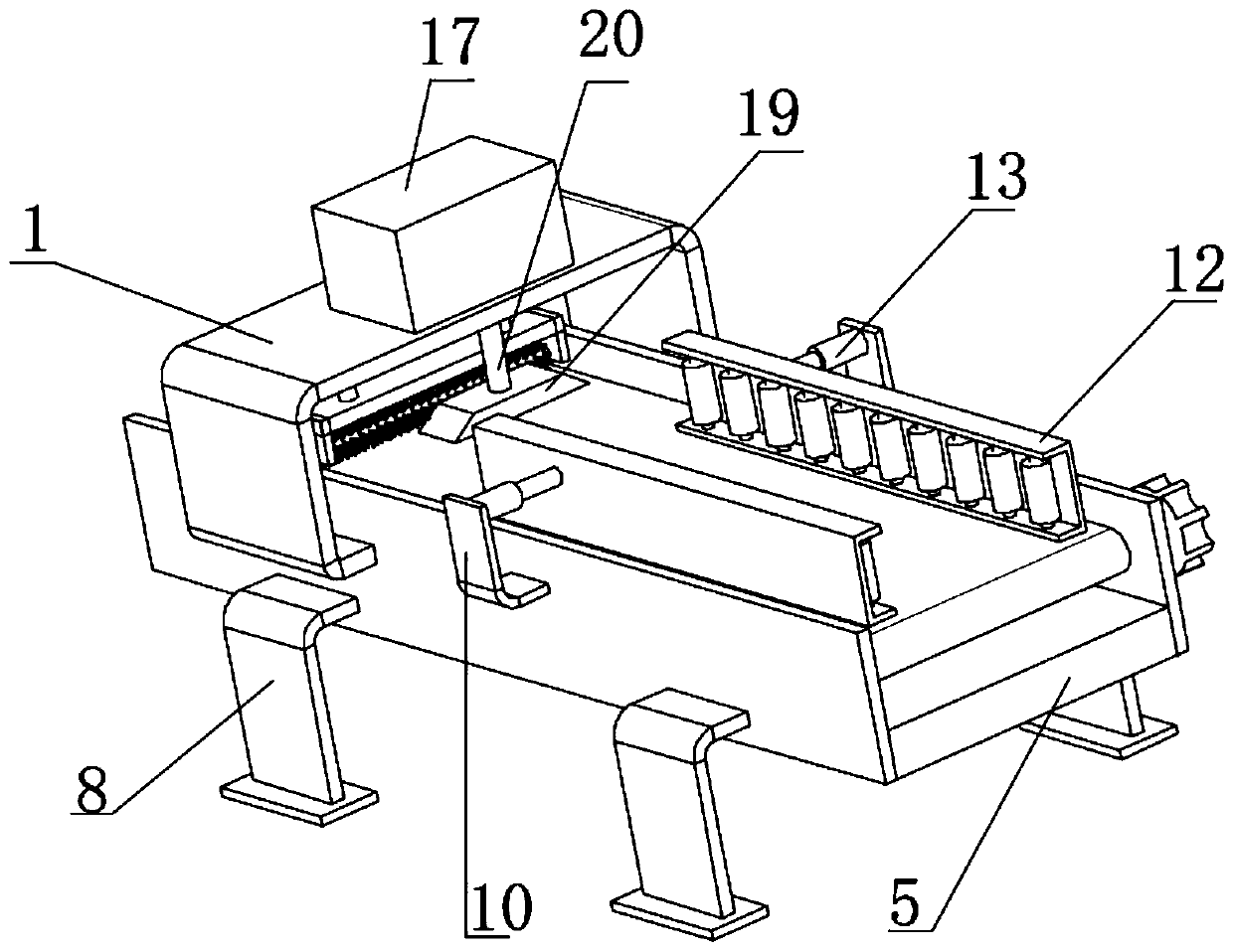 Anti-deviation device for pre-cleaning waste lithium battery