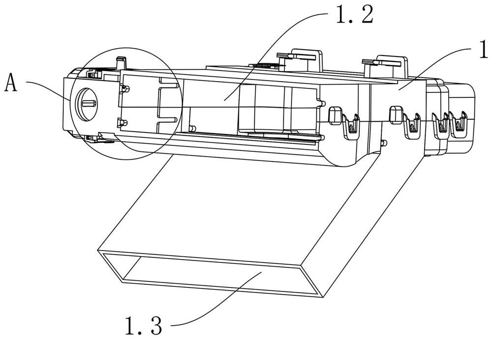 Double-air-duct air outlet structure of automobile air conditioner