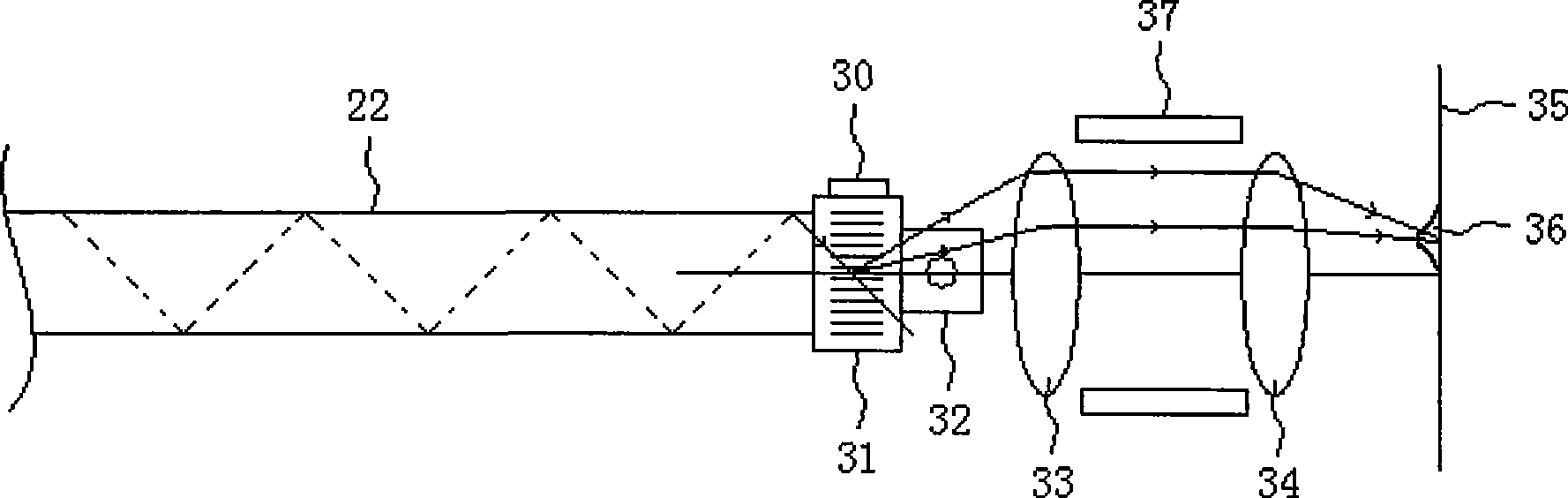 Single-optical fiber multiphoton fluorescence scanning endoscope