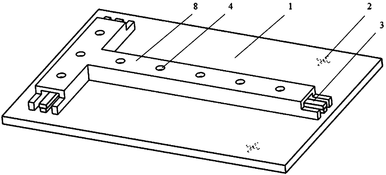 Method for preparing micro-frequency T-shaped power divider on metal substrate