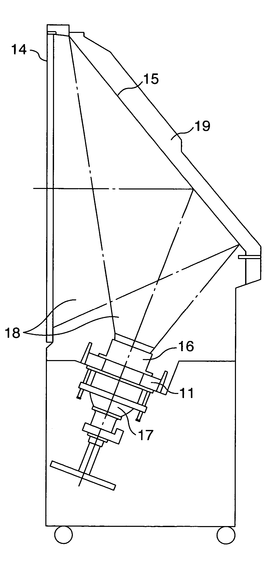 Projection lens apparatus and rear projection type image display apparatus