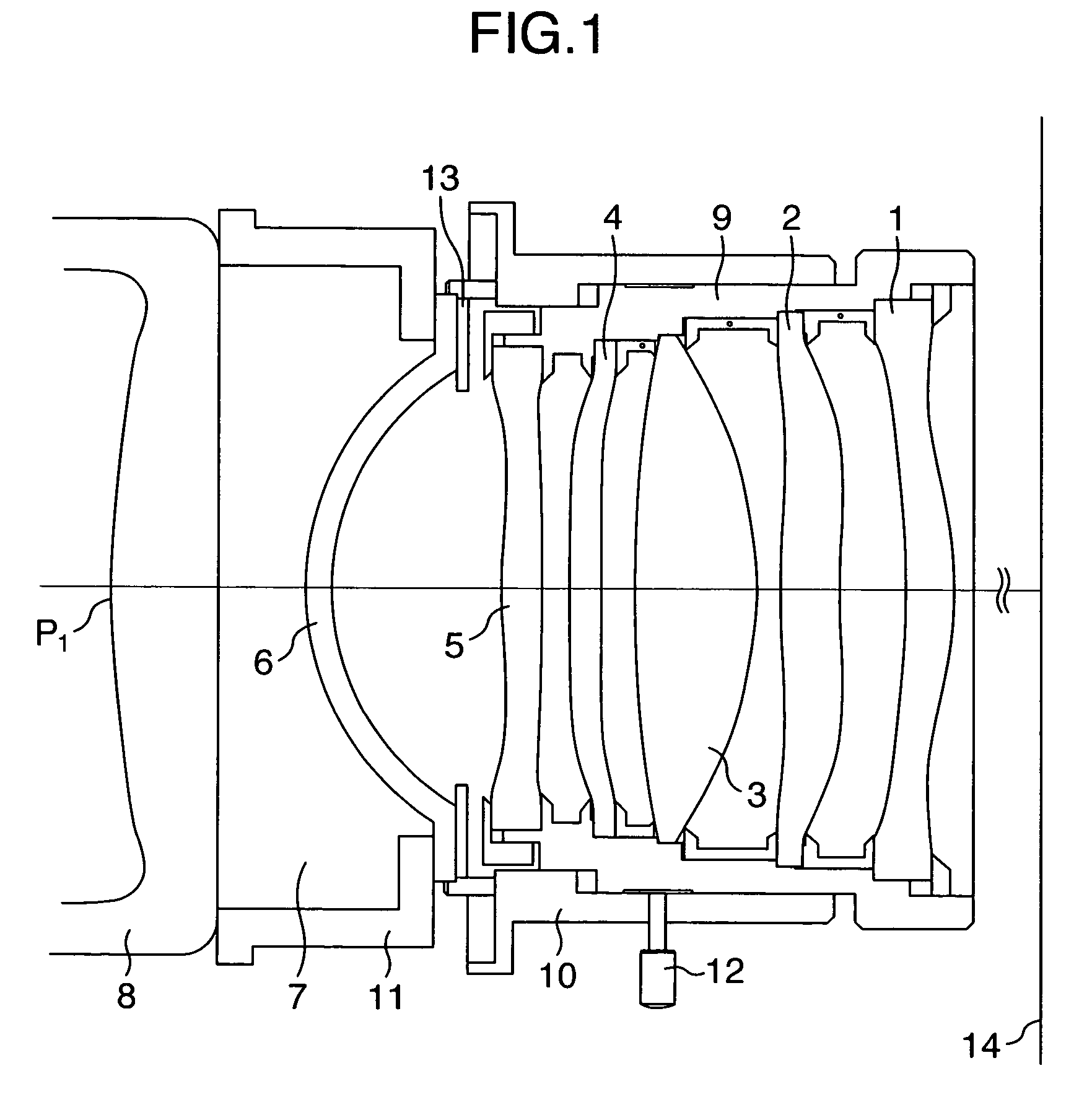 Projection lens apparatus and rear projection type image display apparatus