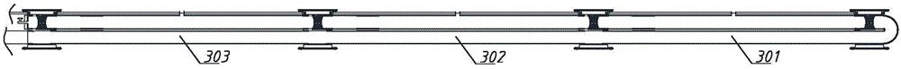 Segmental observation system for growth height of top-board water guiding fissure zone