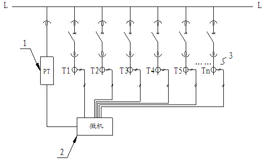 HHT (Hilbert-Huang transform)-based microcomputer small-current earth-fault line selection device