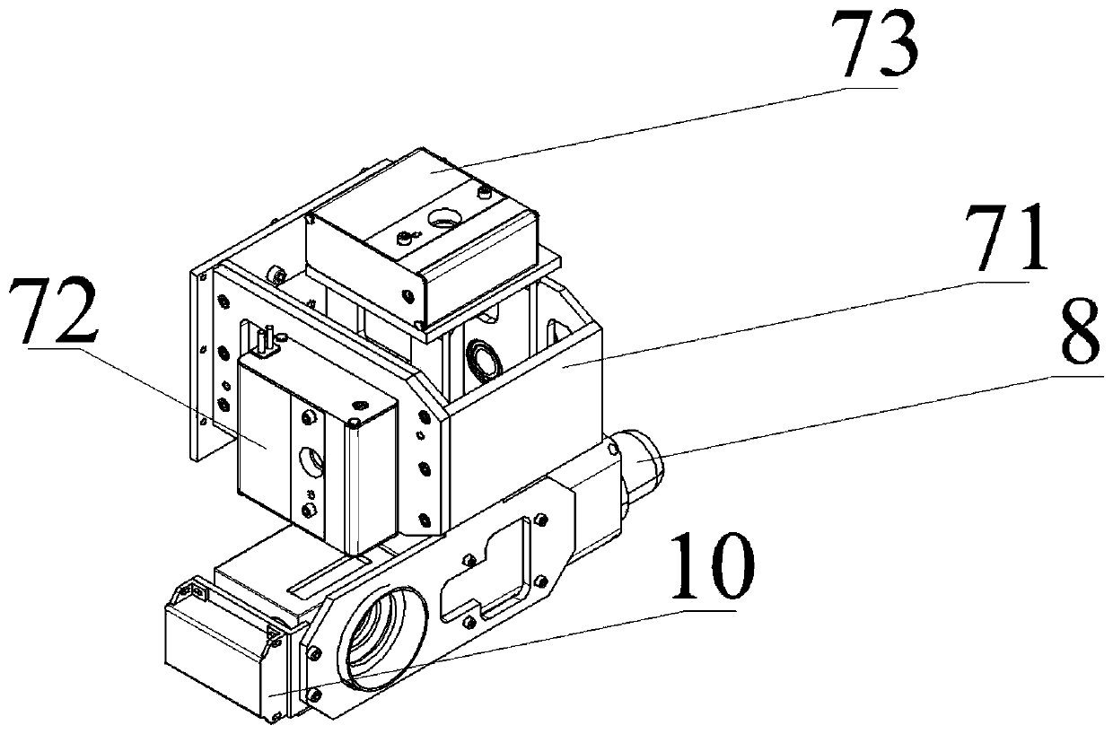 Non-contact type cast ingot laser marking device, work method and analogy method