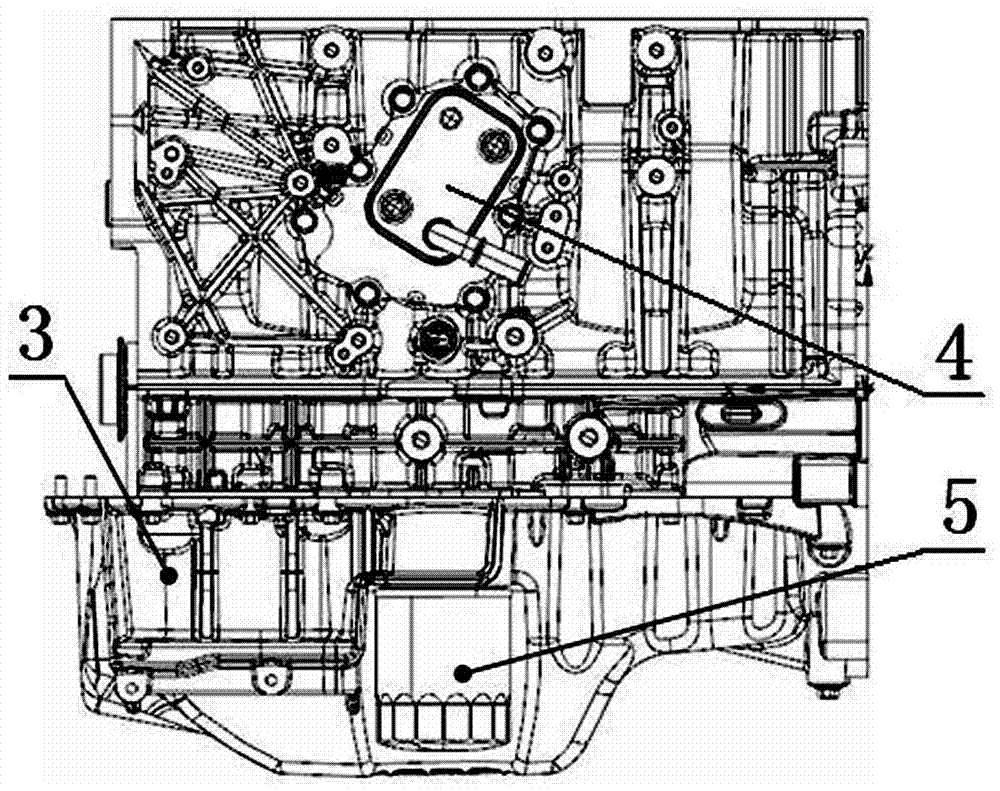 Engine lubricating cooling oil line assembly