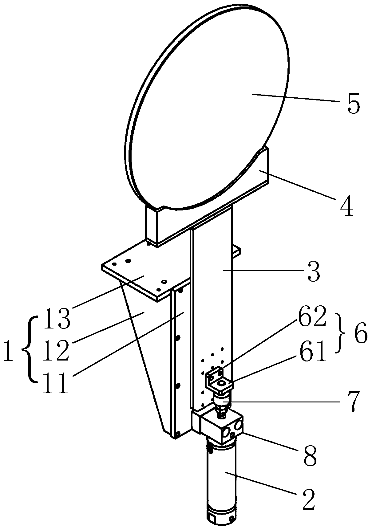 Ceramic disc lifting mechanism