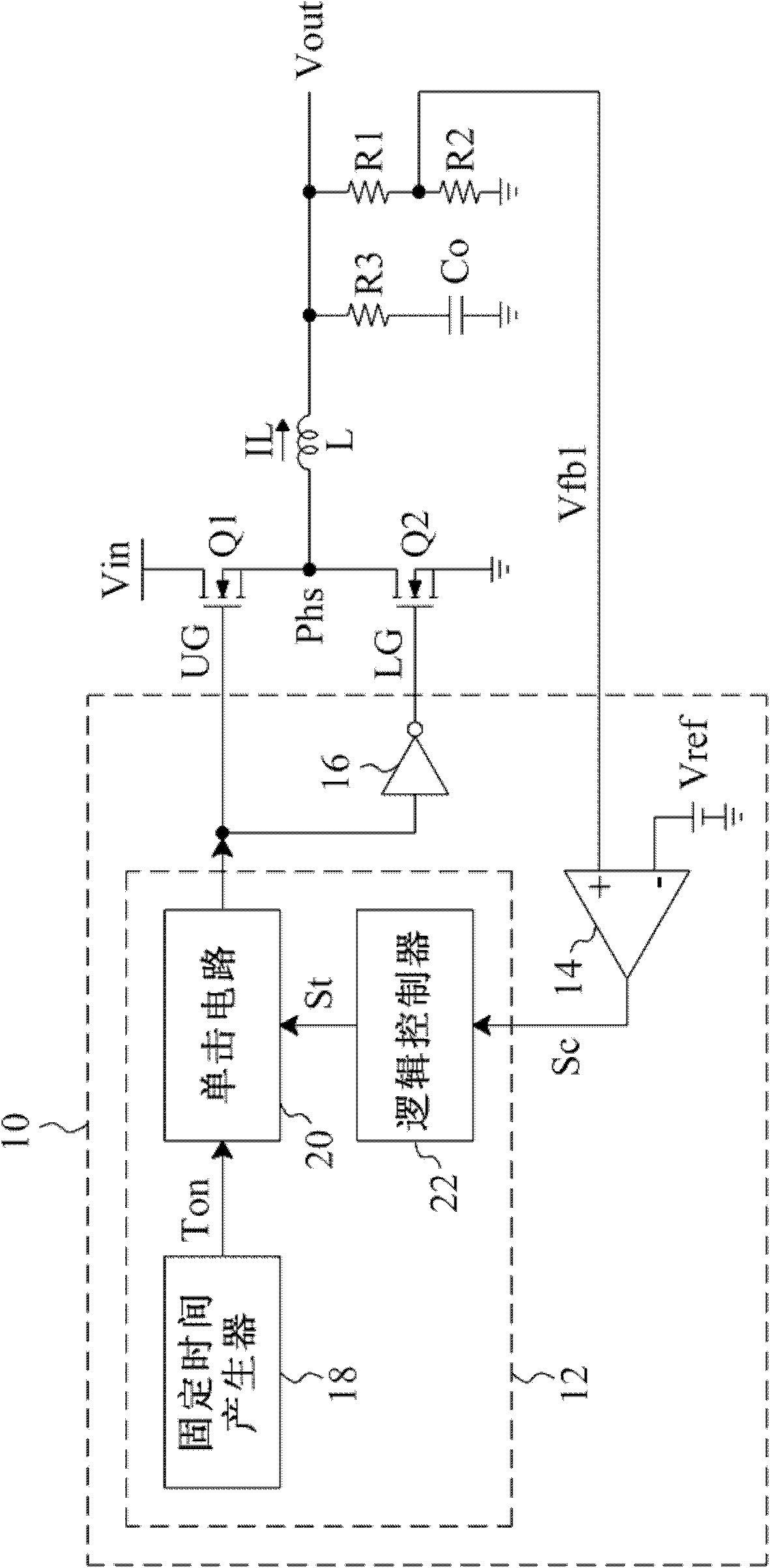 Control circuit and method for a ripple regulator system