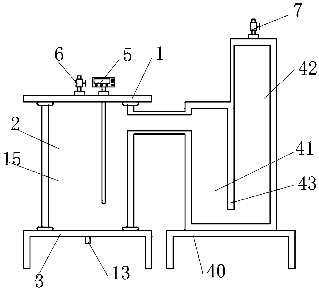 Test device and test method for measuring free expansion volume of high polymer