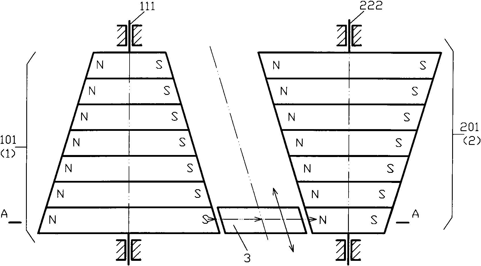 Magnetic gear shifting mechanism