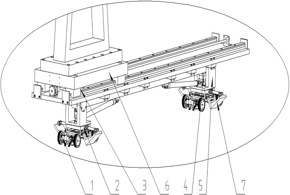 Spliced emergency gantry crane