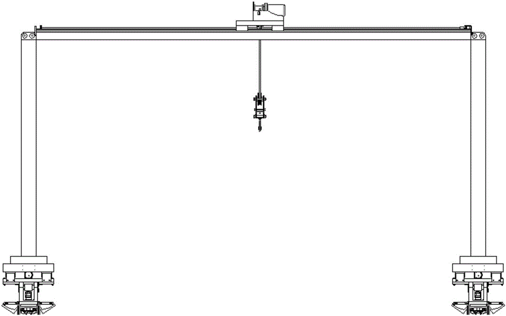 Spliced emergency gantry crane