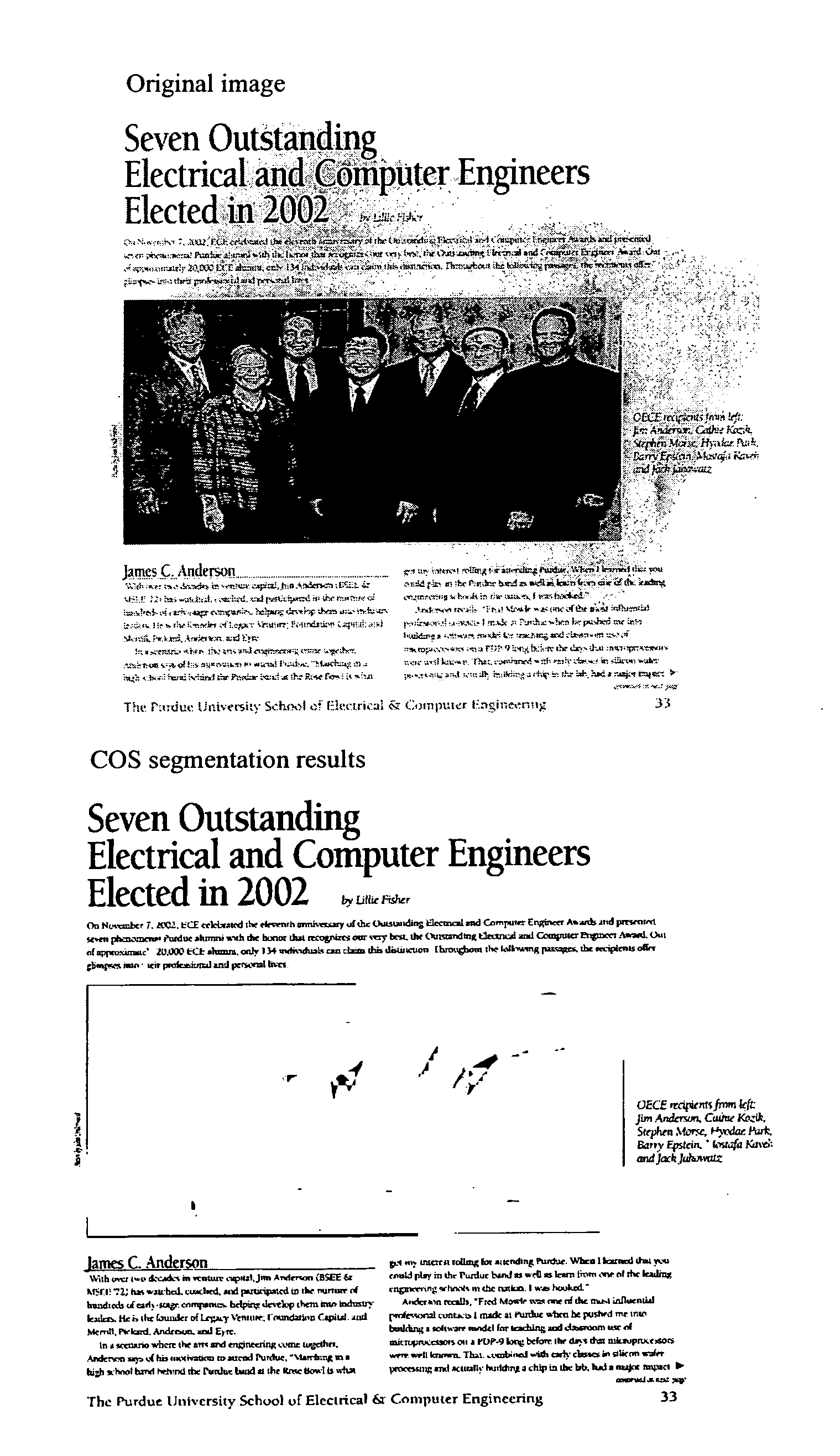 Apparatus and method of segmenting an image and/or receiving a signal representing the segmented image in an image coding and/or decoding system