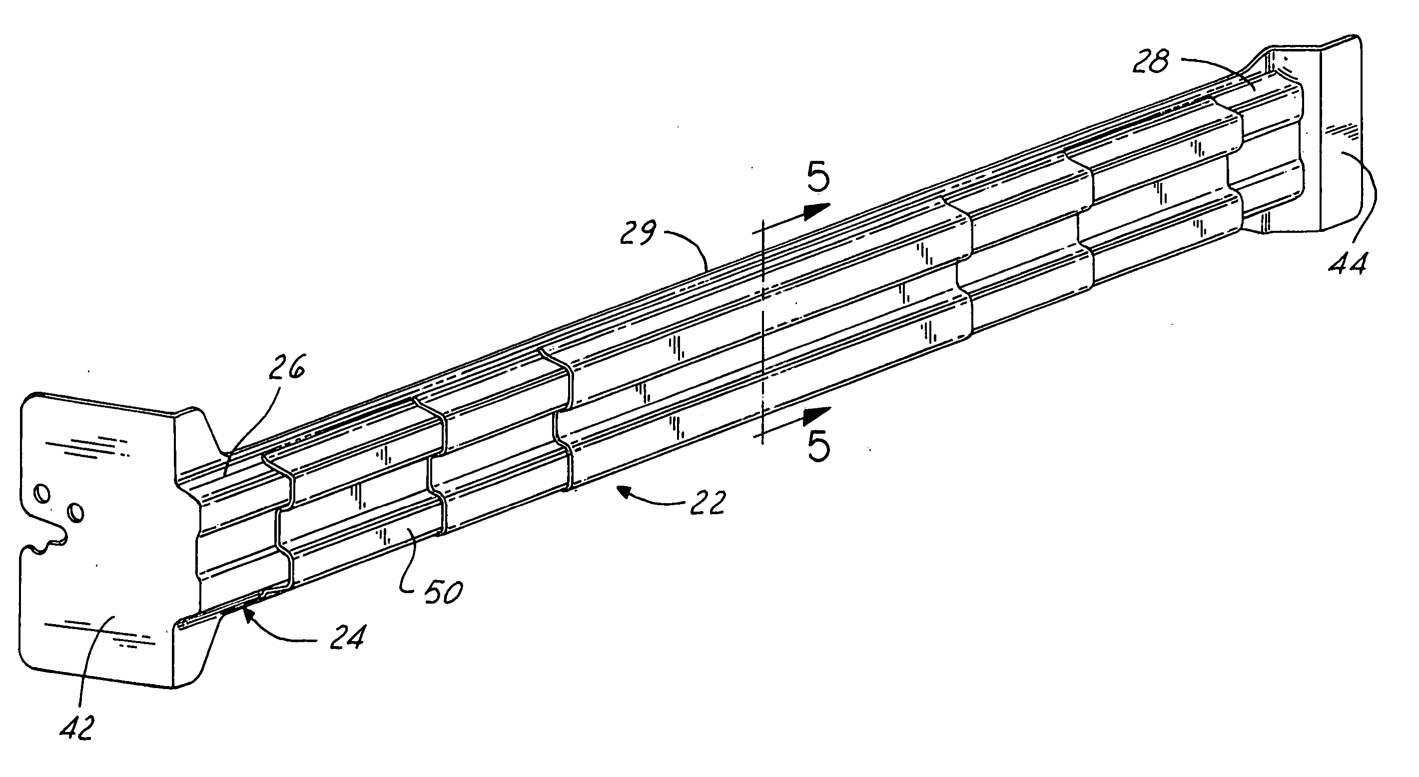 Epoxy bonded laminate door beam